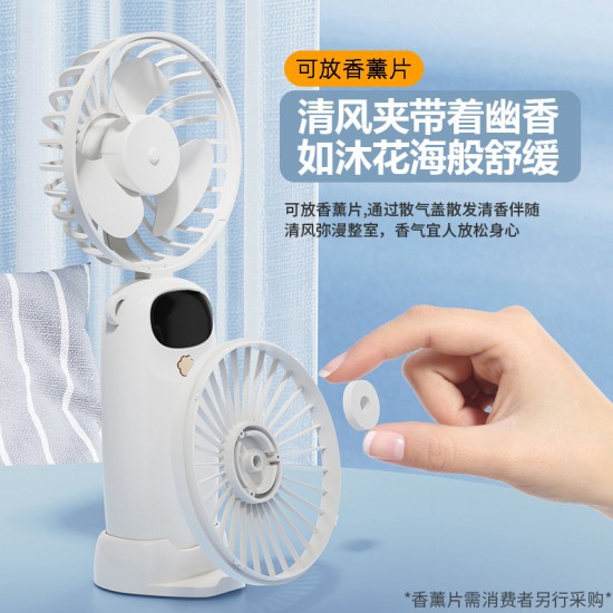 Cross-border new cross-border digital display portable mini handheld small fan neck hanging USB plug-in mini electric fan Cross-border new cross-border digital display portable mini handheld small fan neck hanging USB plug-in mini electric fan